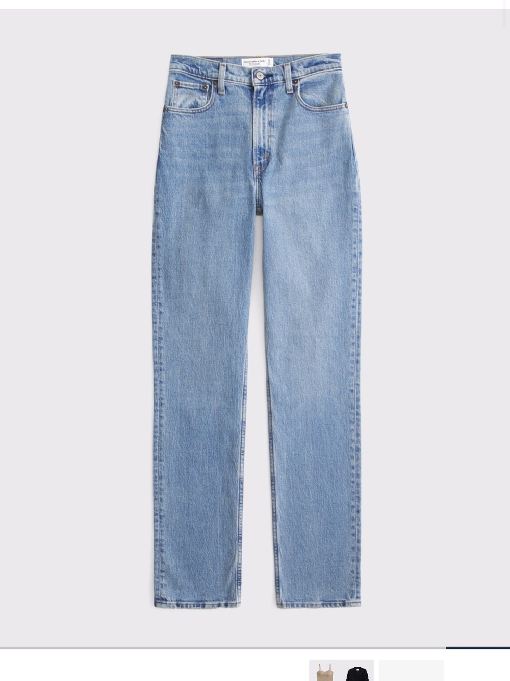 Abercrombie & Fitch Light Blue Straight-Leg Jeans - Women